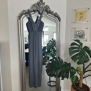 Erato Studded Maxi Dress in Gray NWT